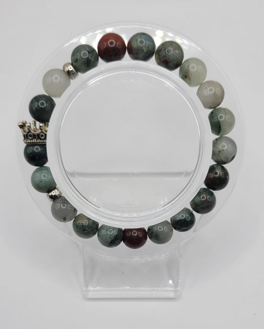 African Bloodstone w/crown accent